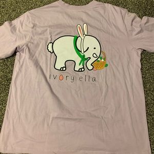 Ivory Ella Light Purple Easter Short Sleeve Tee, Large